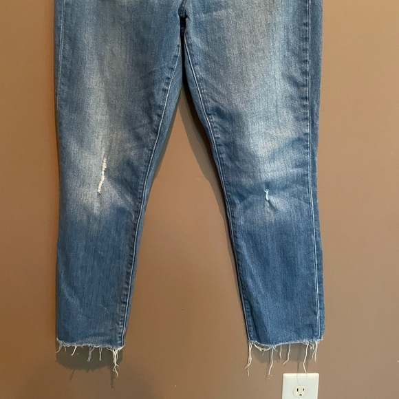 Madewell High Rise Slim Crop Boyjean Raw Hem 26 - Picture 7 of 9